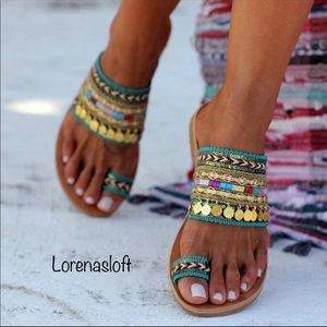 Shoes - Last one Boho Artisanal Sandals FlipFlops Shoes - Last one Boho Artisanal Sandals FlipFlops